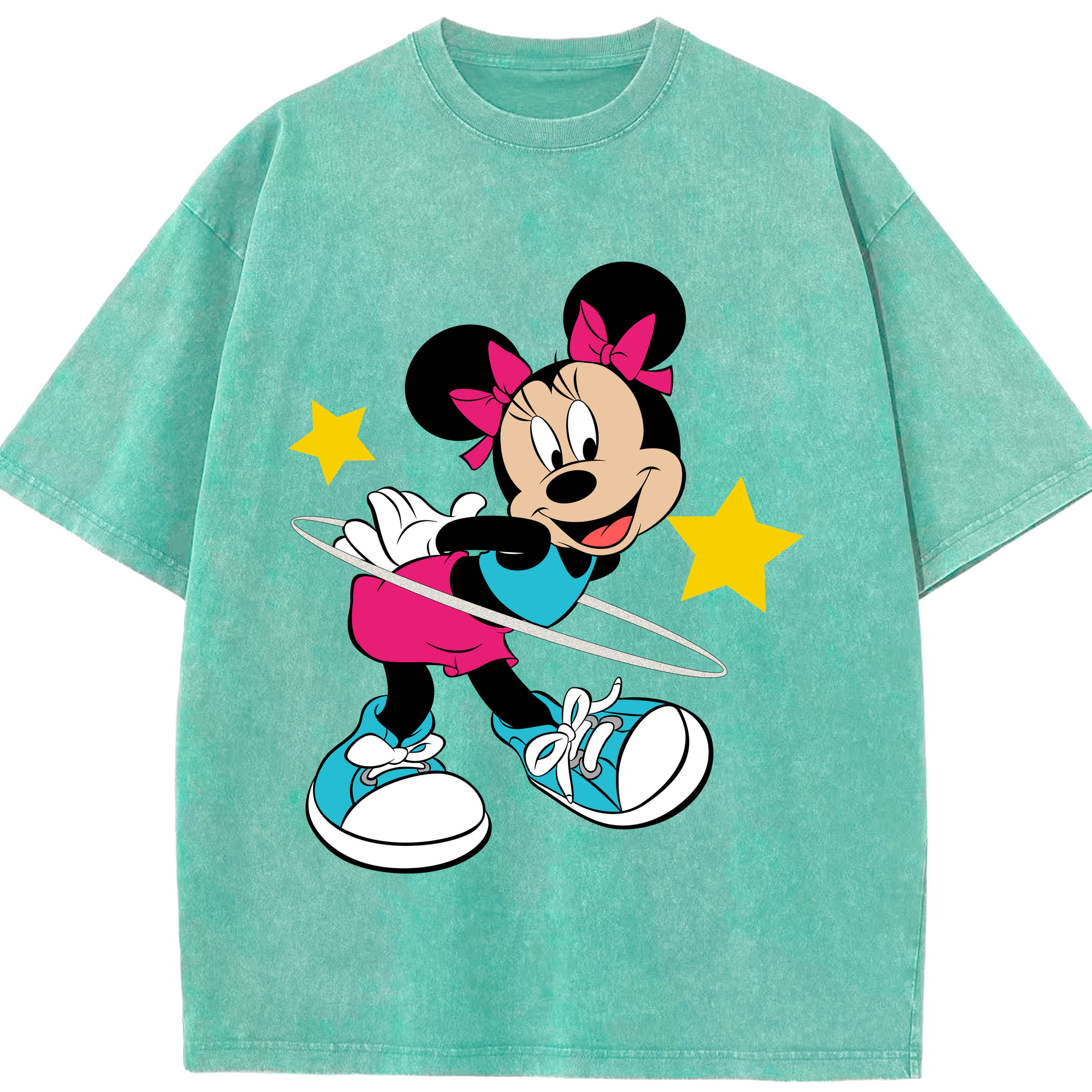 （画像用） ミッキーマウス Mickey Mouse 綿100% ヴィンテージ風 半袖Tシャツ（フロントプリント）